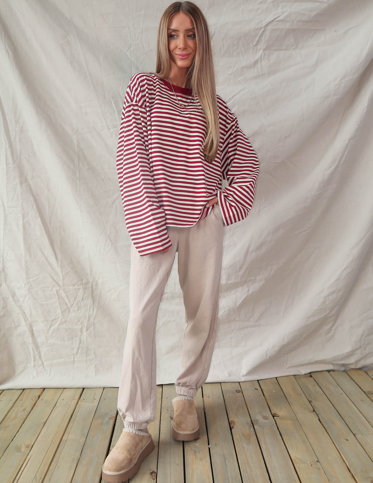 Emmie Striped Oversized Tee