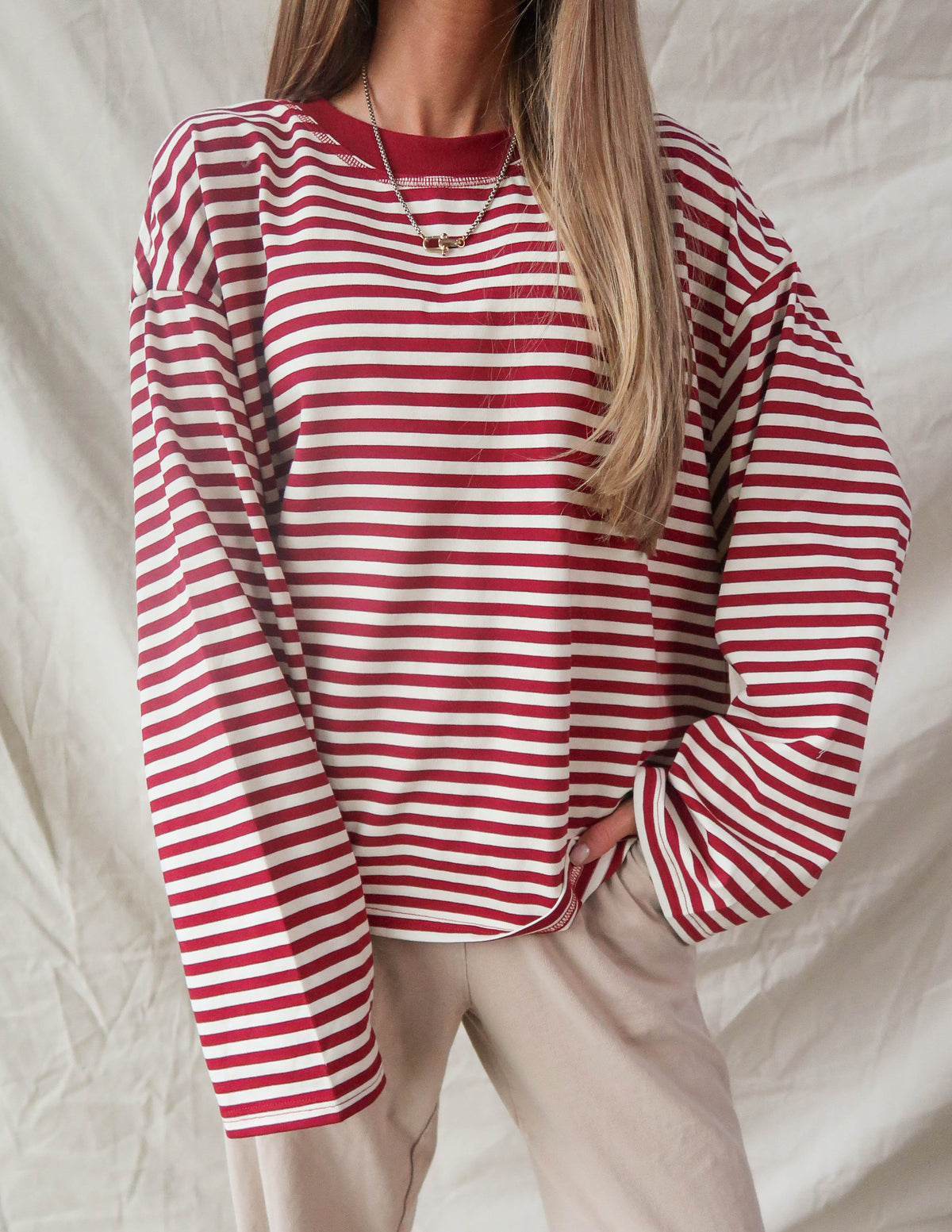 Emmie Striped Oversized Tee