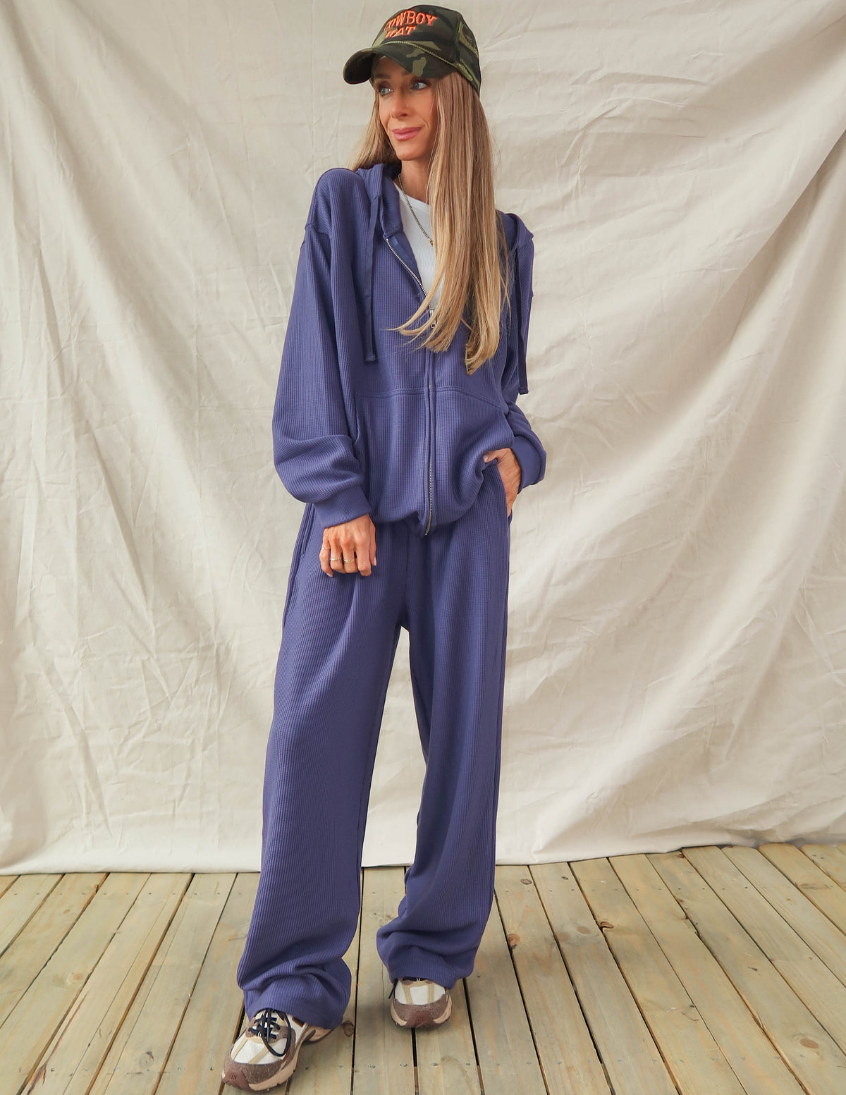 Andie Waffle Knit Hoodie