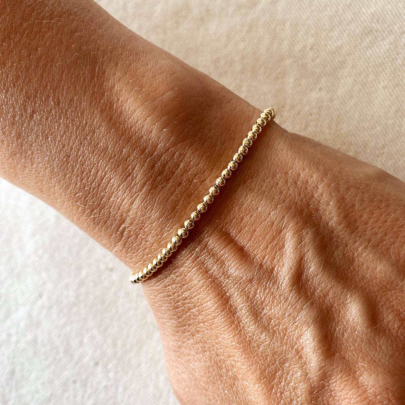 Golden Glow Beaded Bracelet