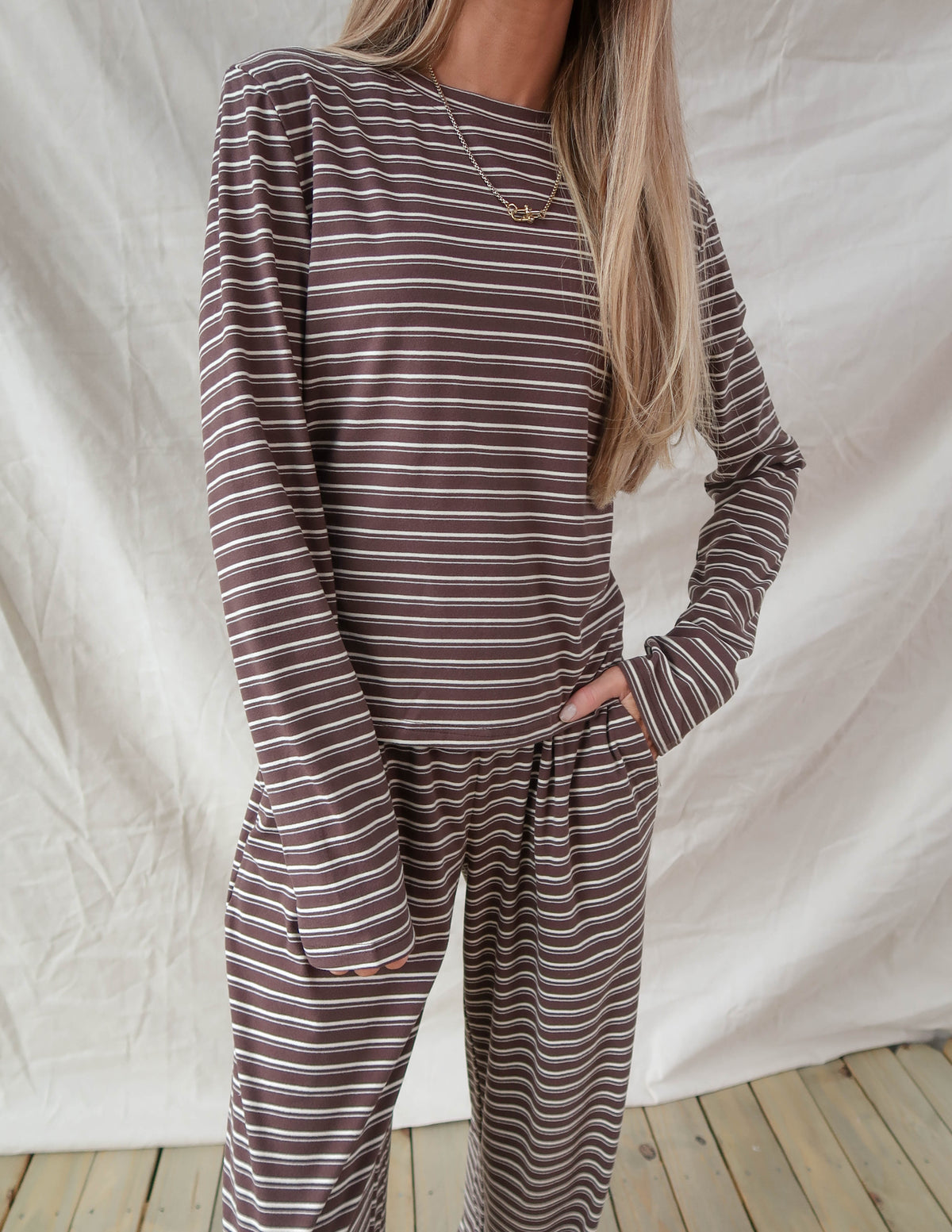Weekend Drift Striped Set
