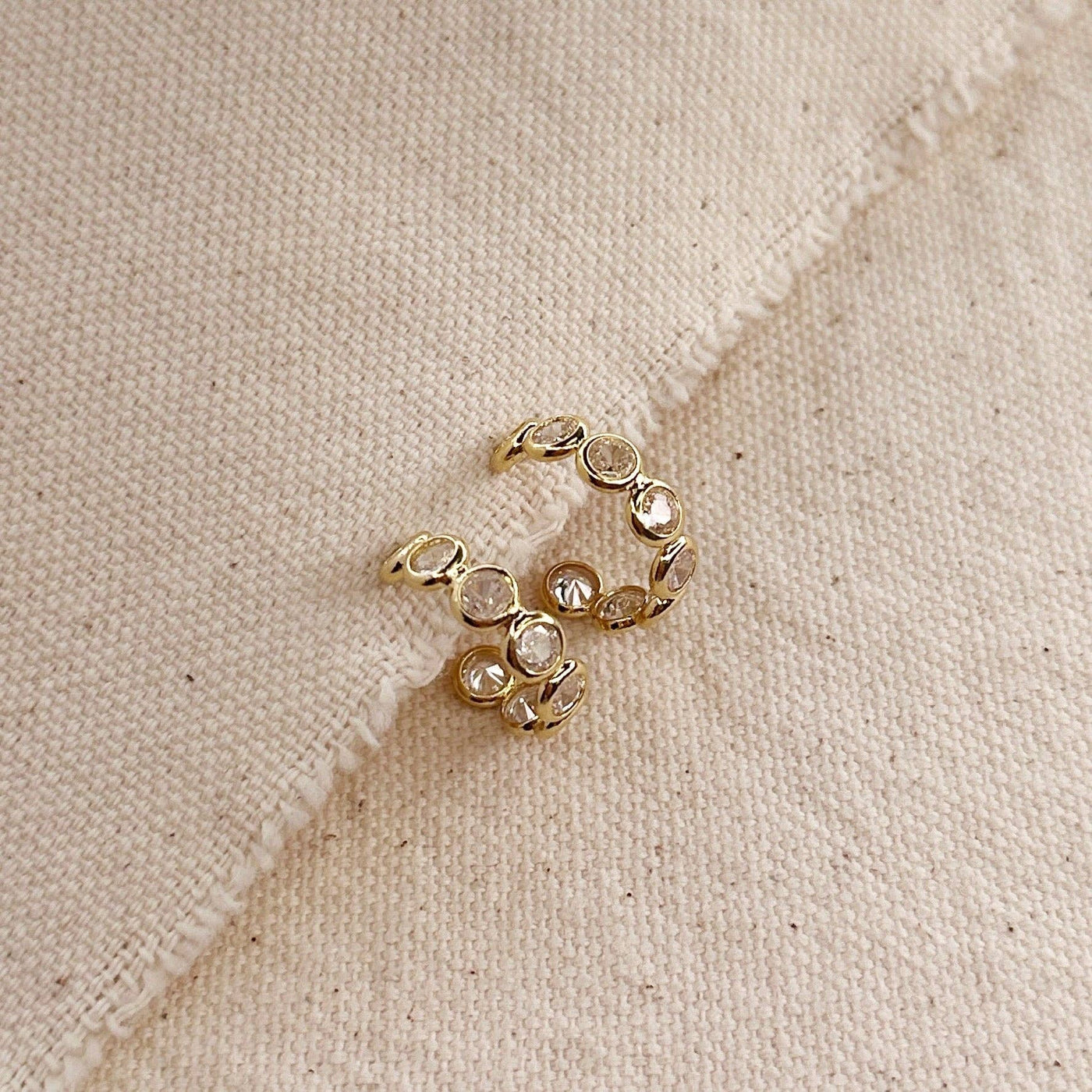 Bezel Hoop Earrings