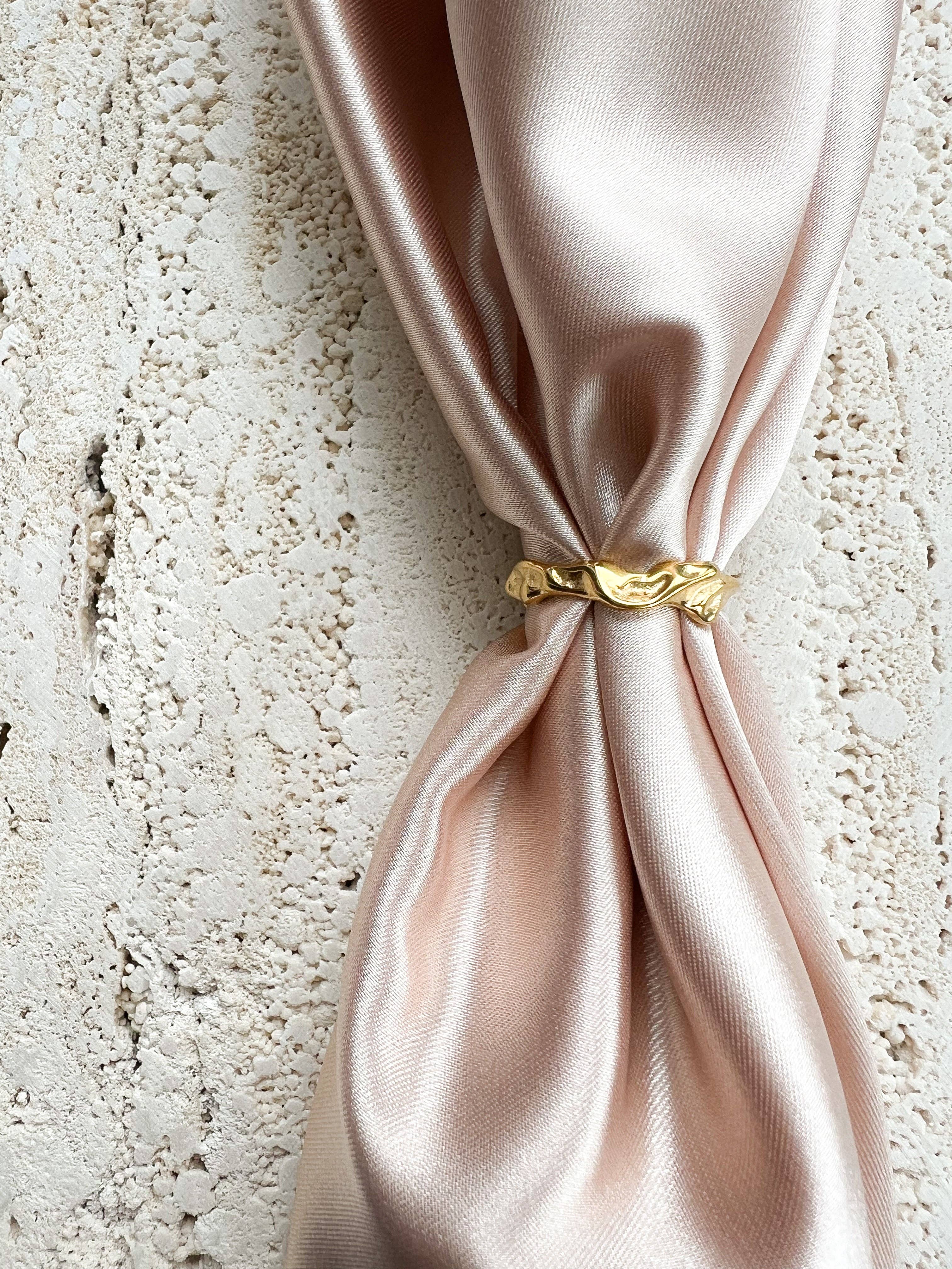 Irregular Ruffled Gold Ring