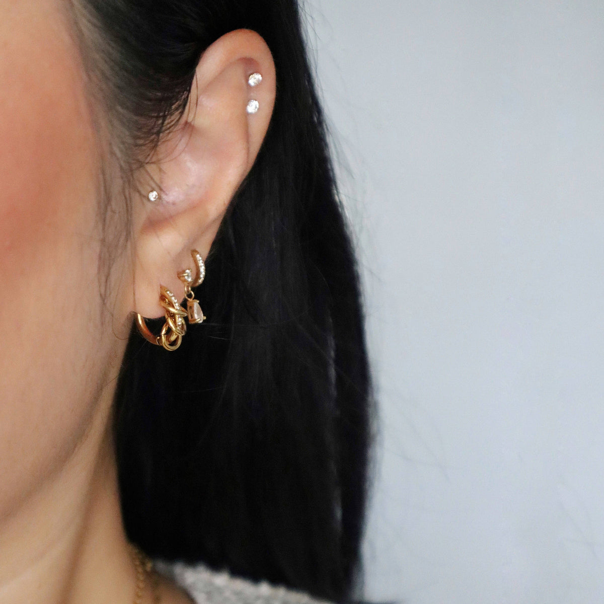 Davie Triple Loop Hoops
