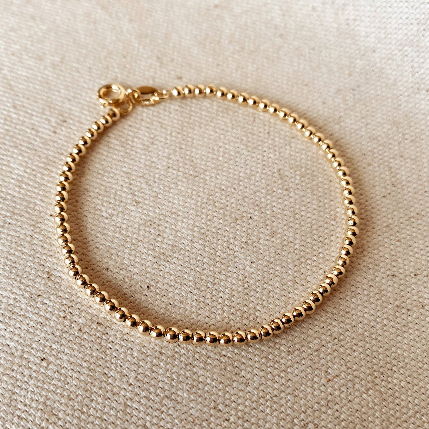 Golden Glow Beaded Bracelet