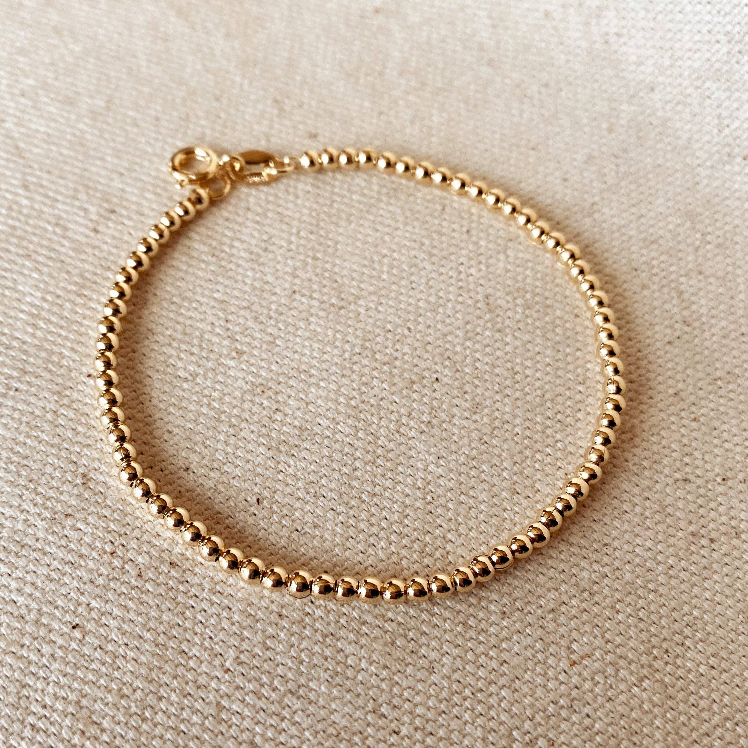 Golden Glow Beaded Bracelet