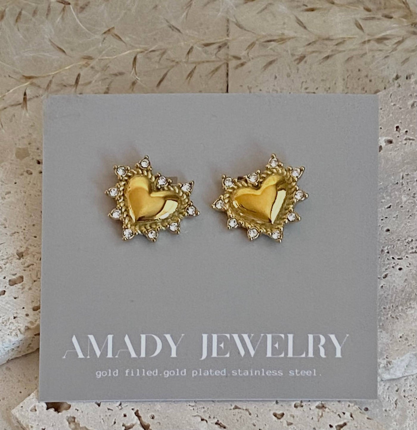 Love Notes Heart Stud Earrings