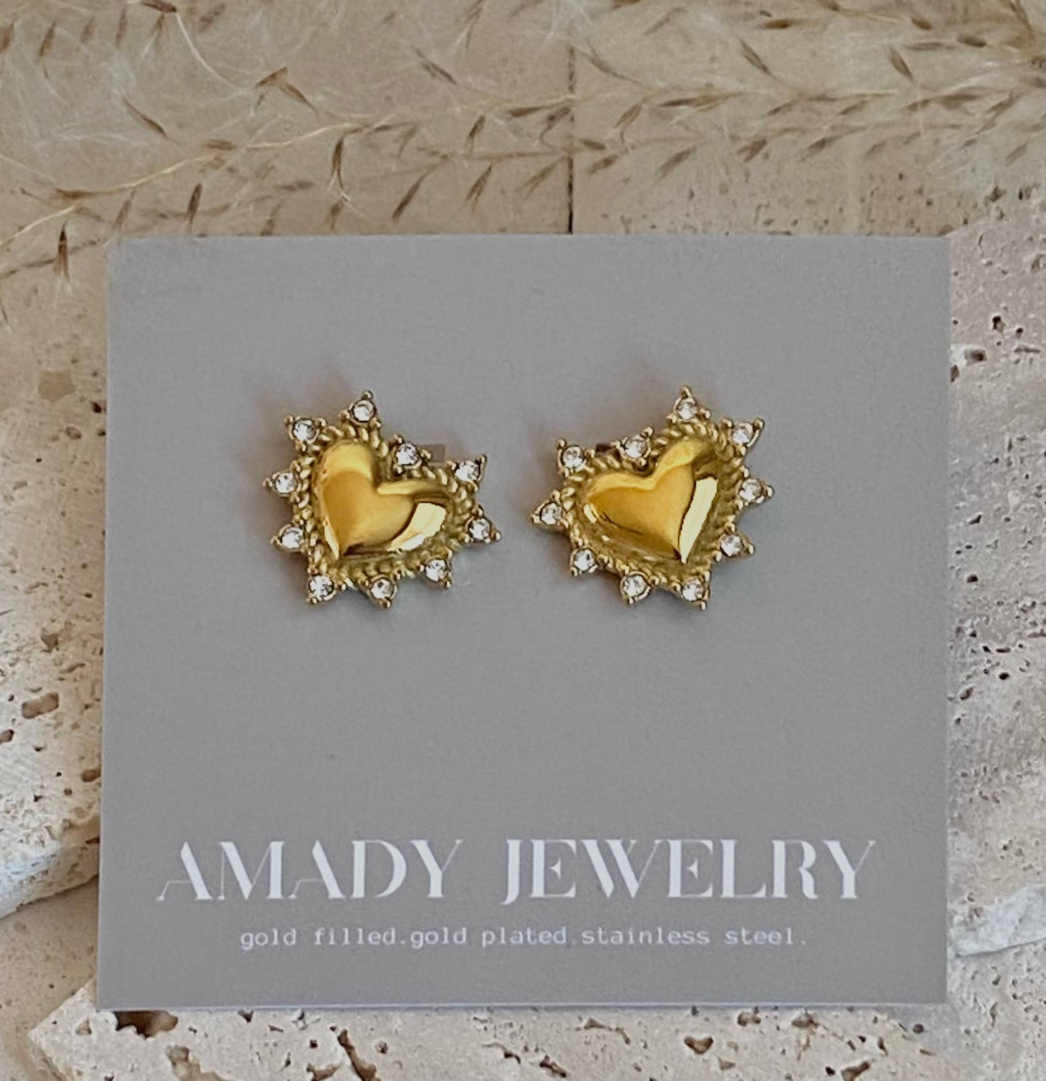 Love Notes Heart Stud Earrings