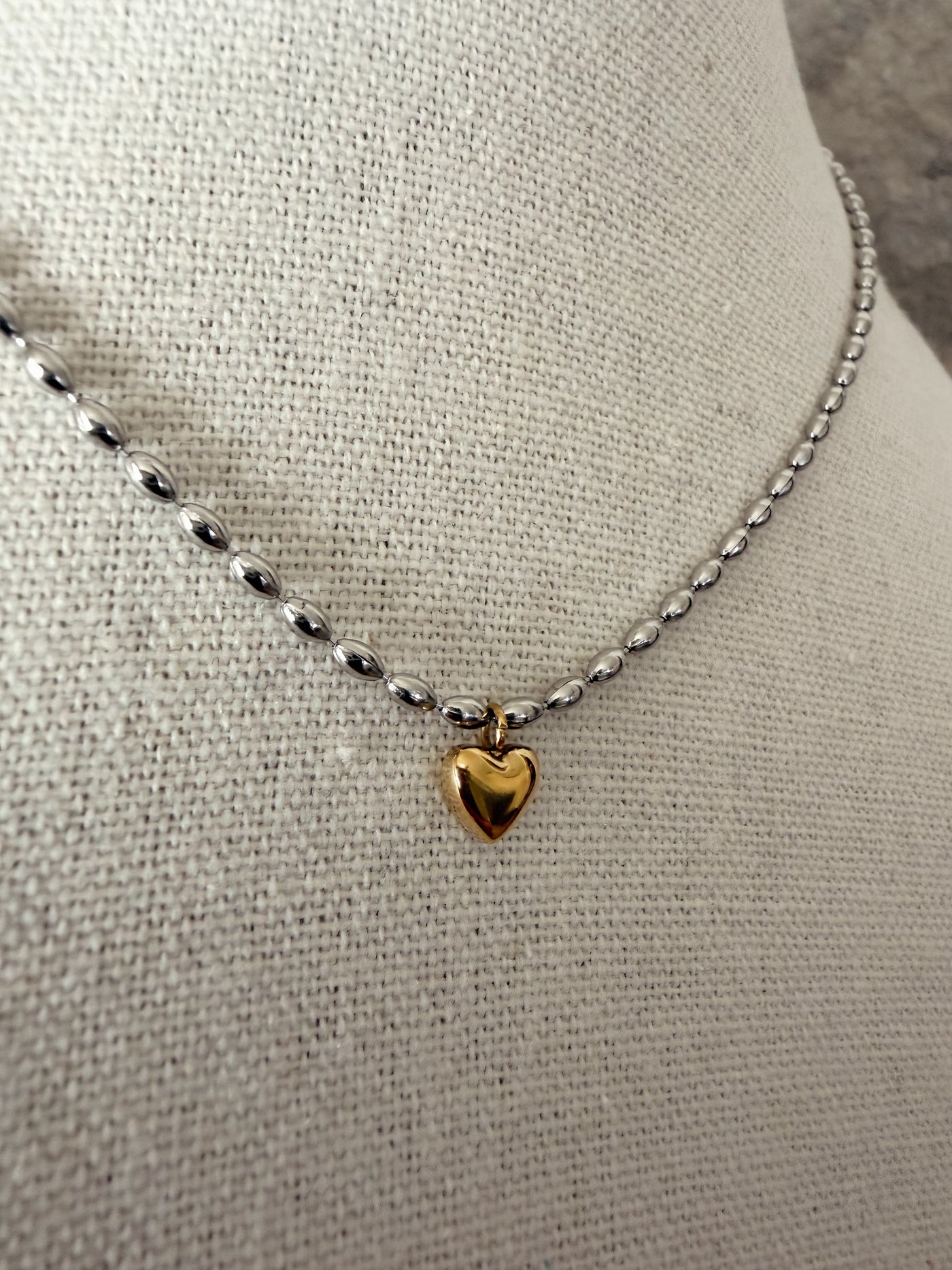 Baby Two Tone Heart Necklace