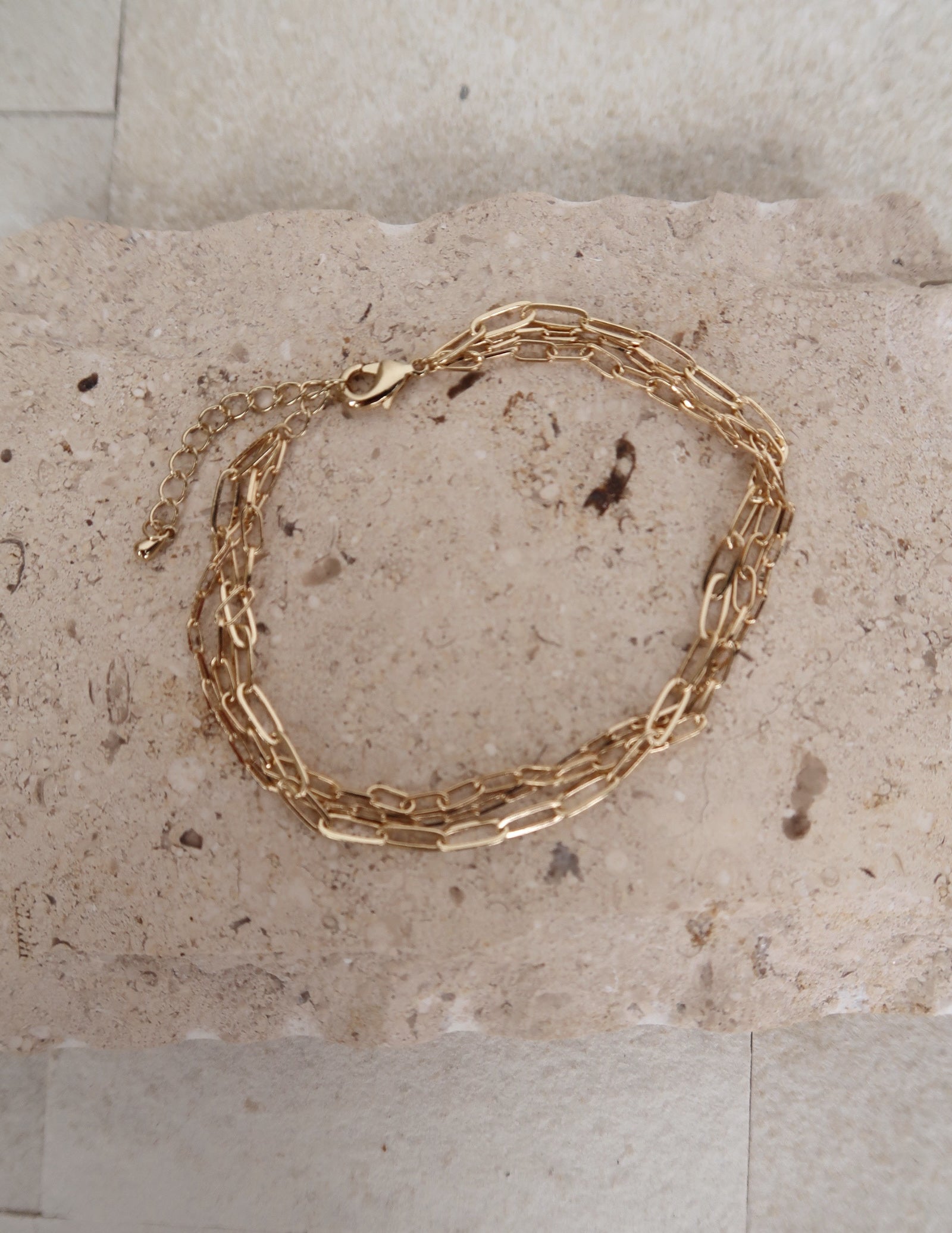 Dainty Layered Chain Link Anklet