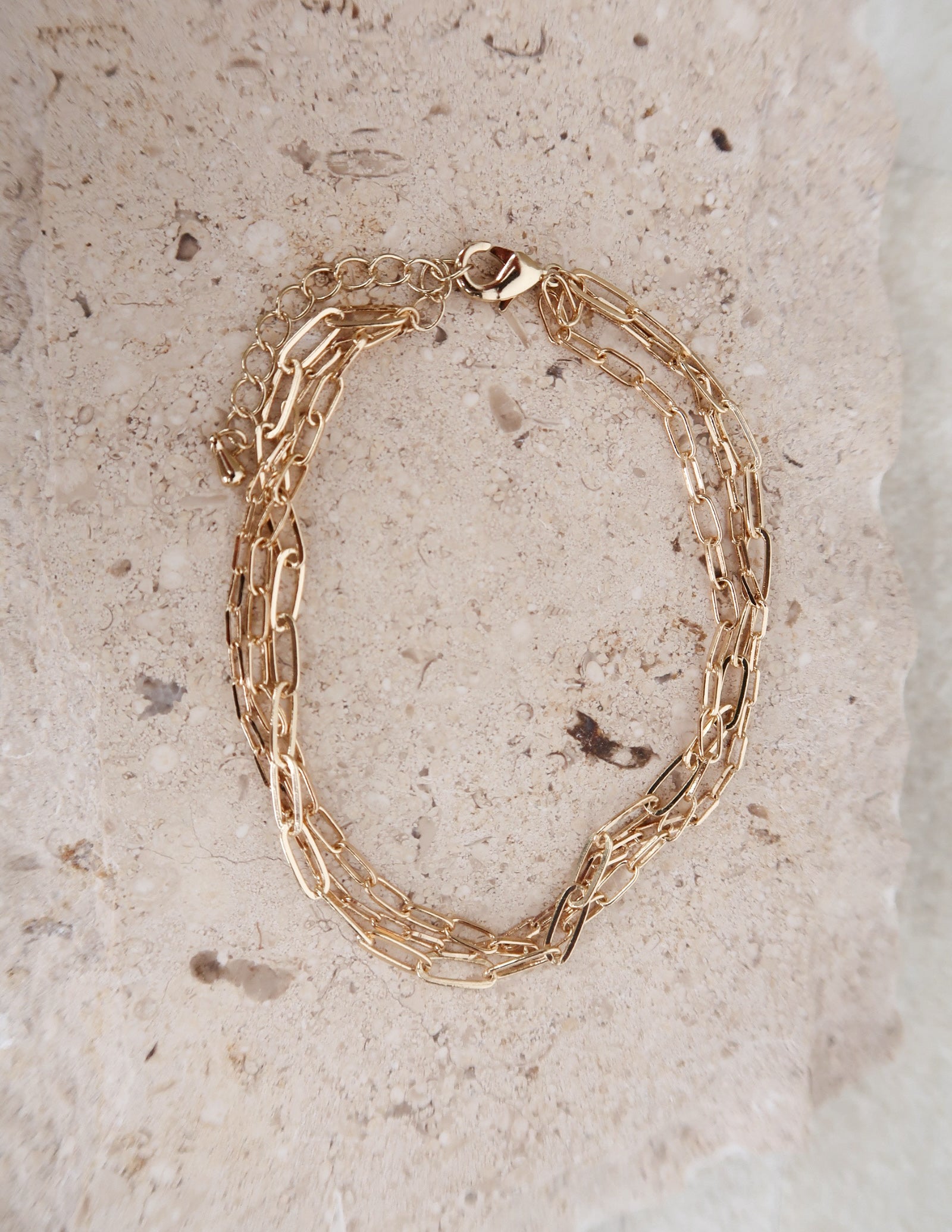 Dainty Layered Chain Link Anklet