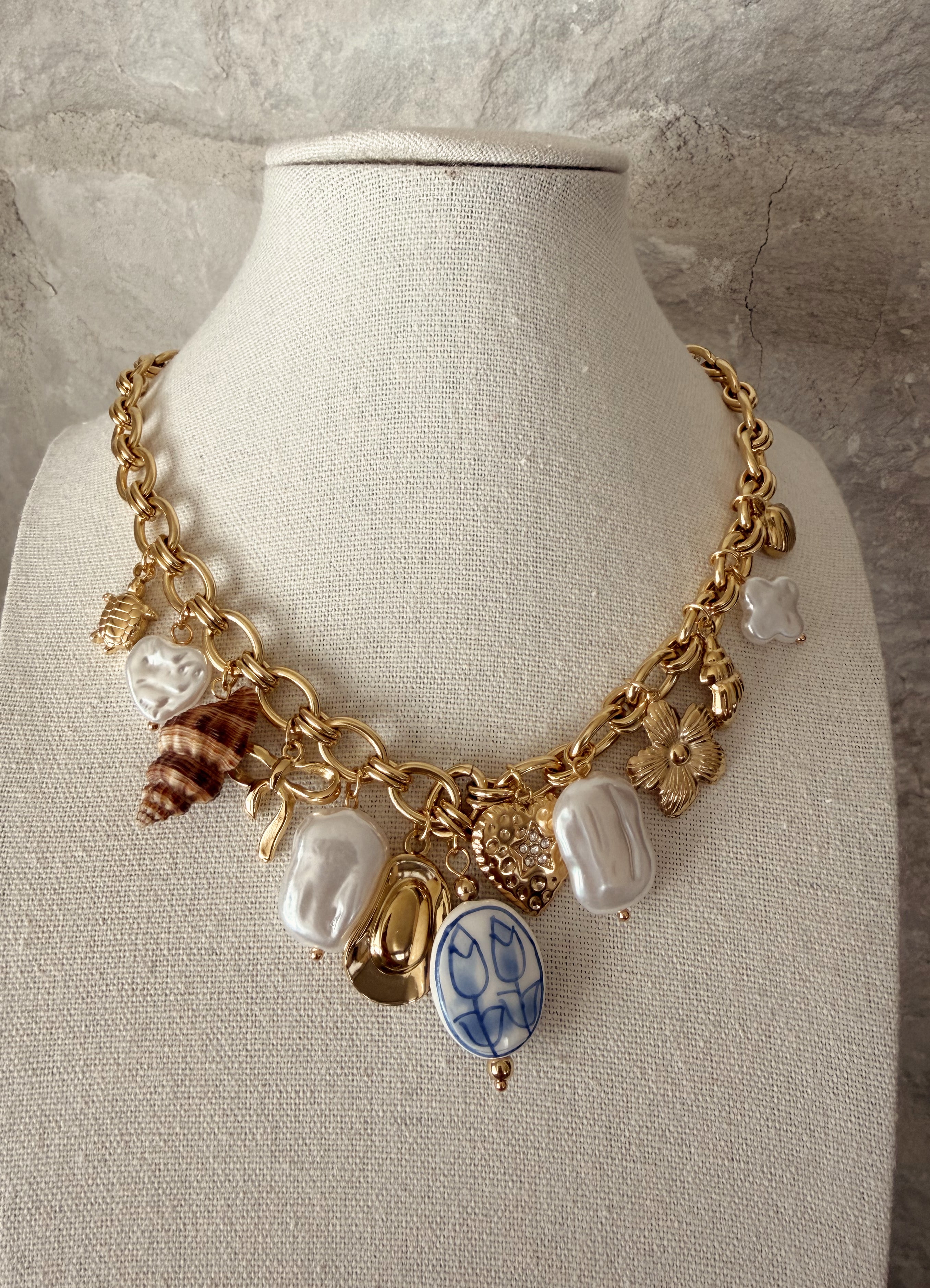 Capri Blue Charm Necklace