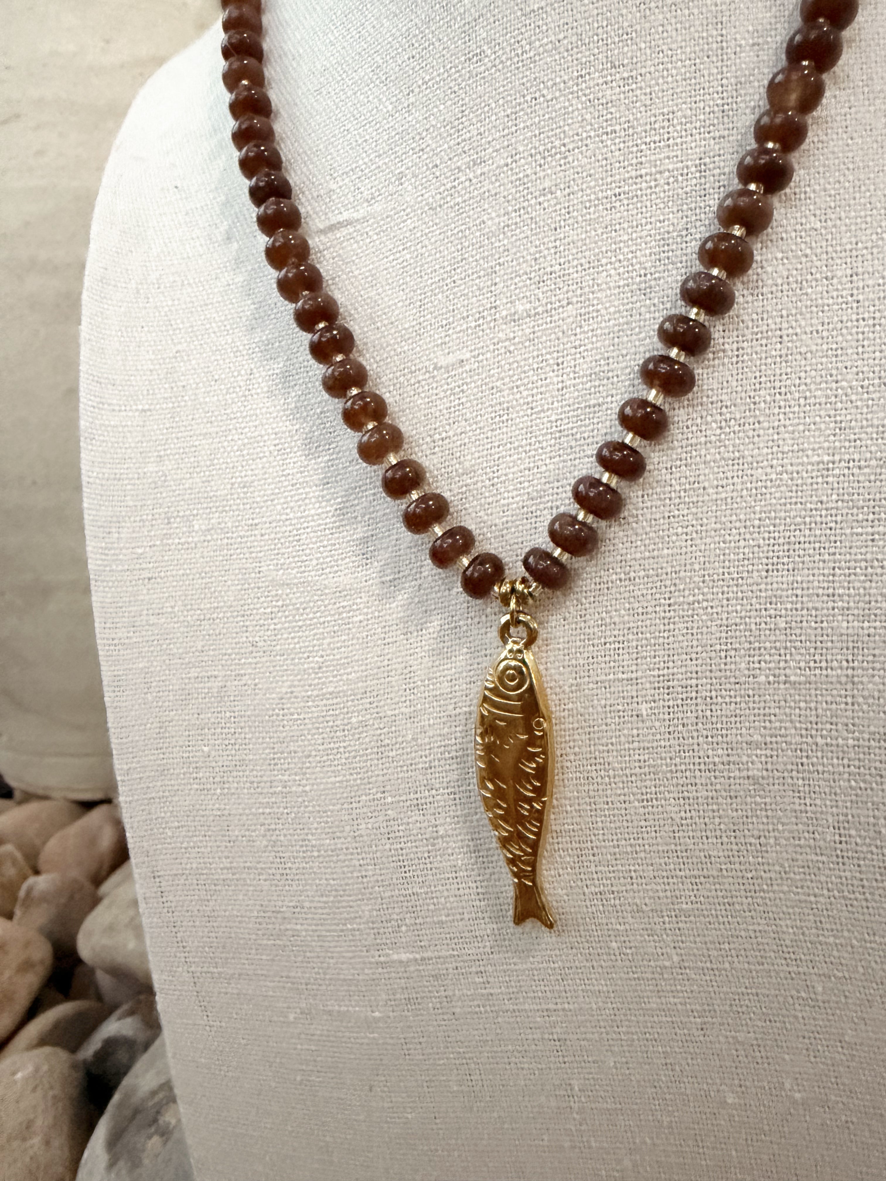 Bora Bora Beaded Fish Necklace