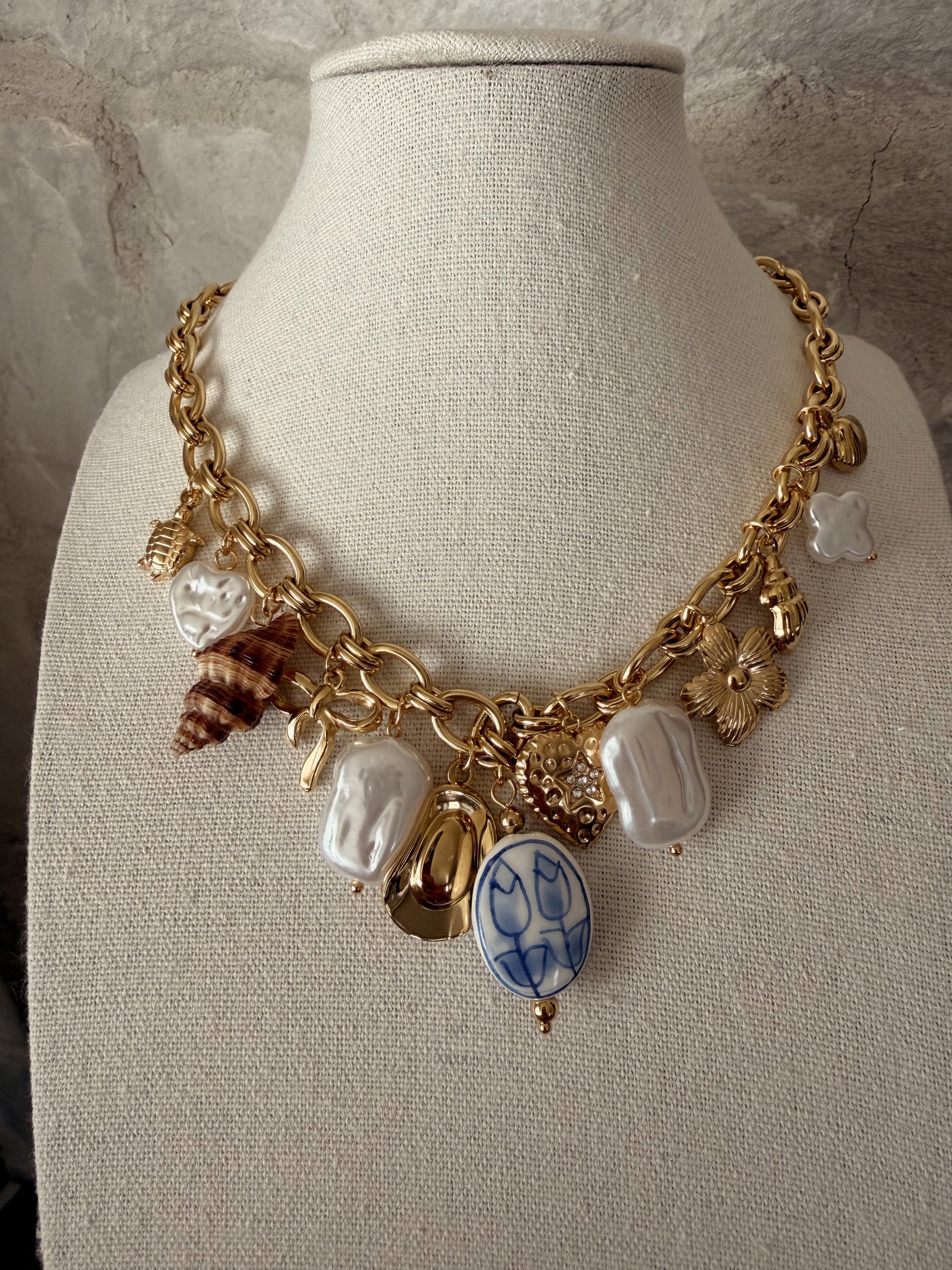 Capri Blue Charm Necklace