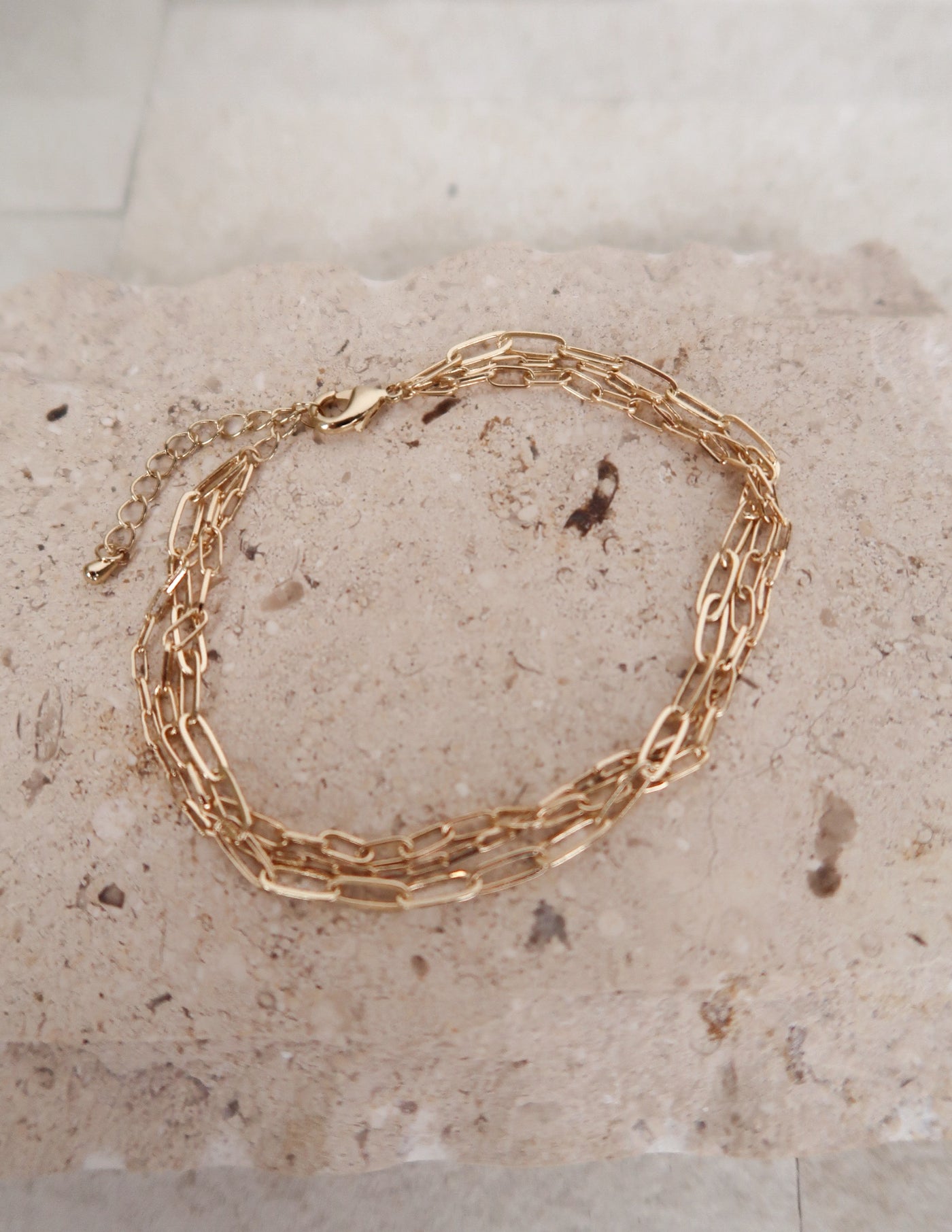 Dainty Layered Chain Link Anklet