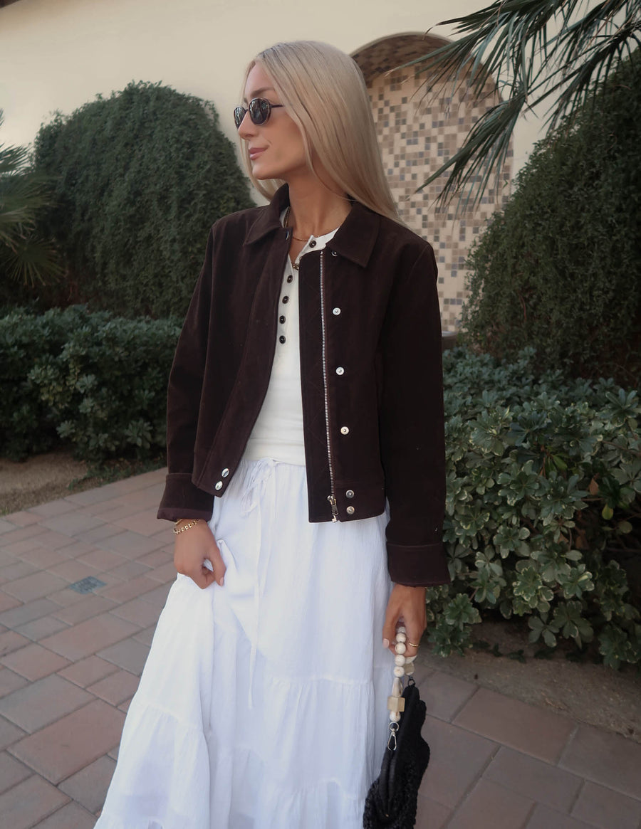 Soft Suede Moto Jacket