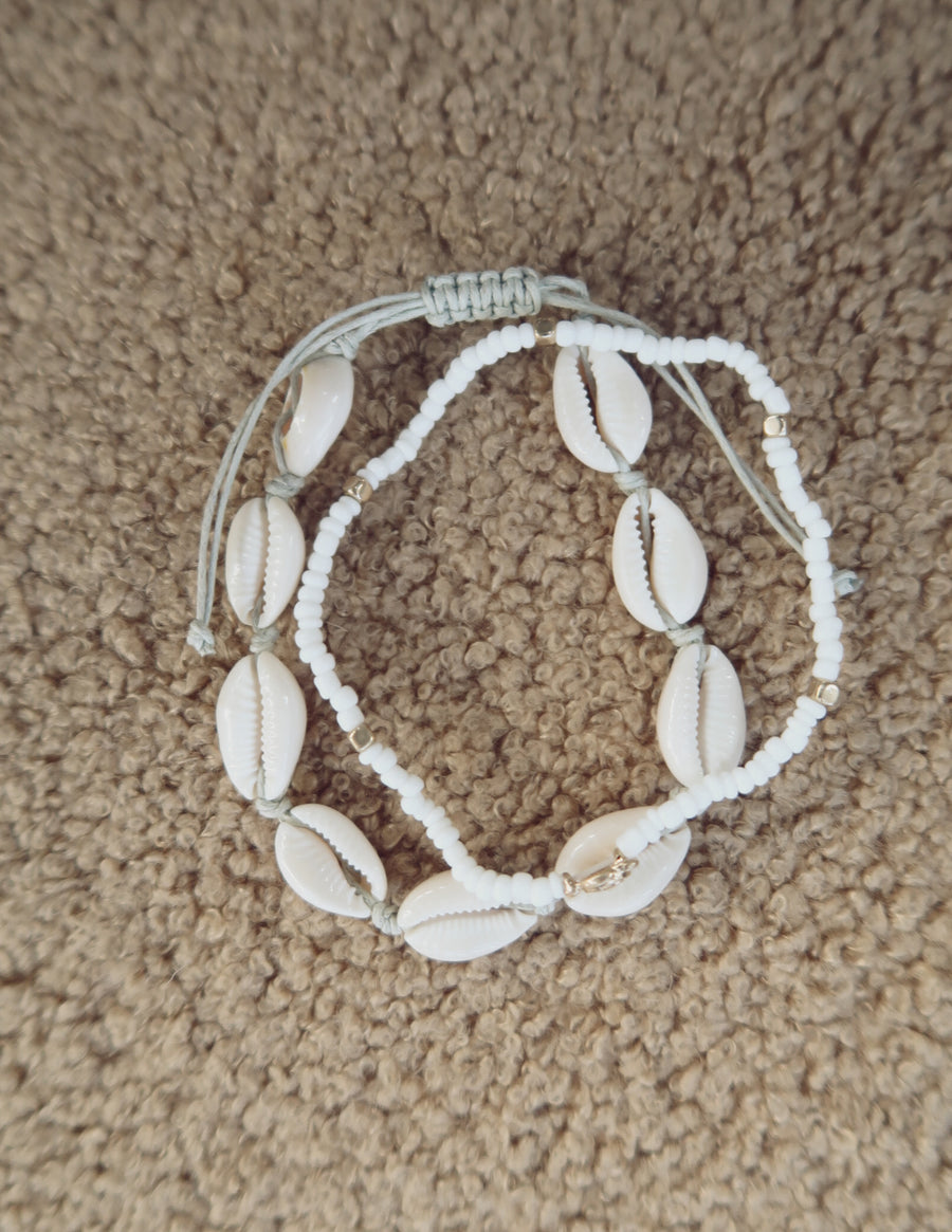 Beaded Cowrie Shell Anklet