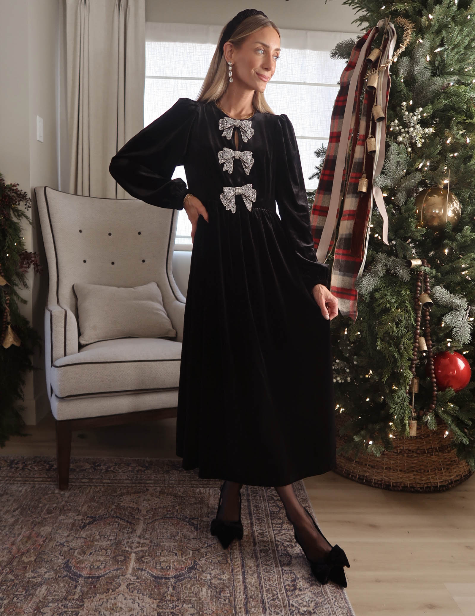 Jena Velvet Midi Dress