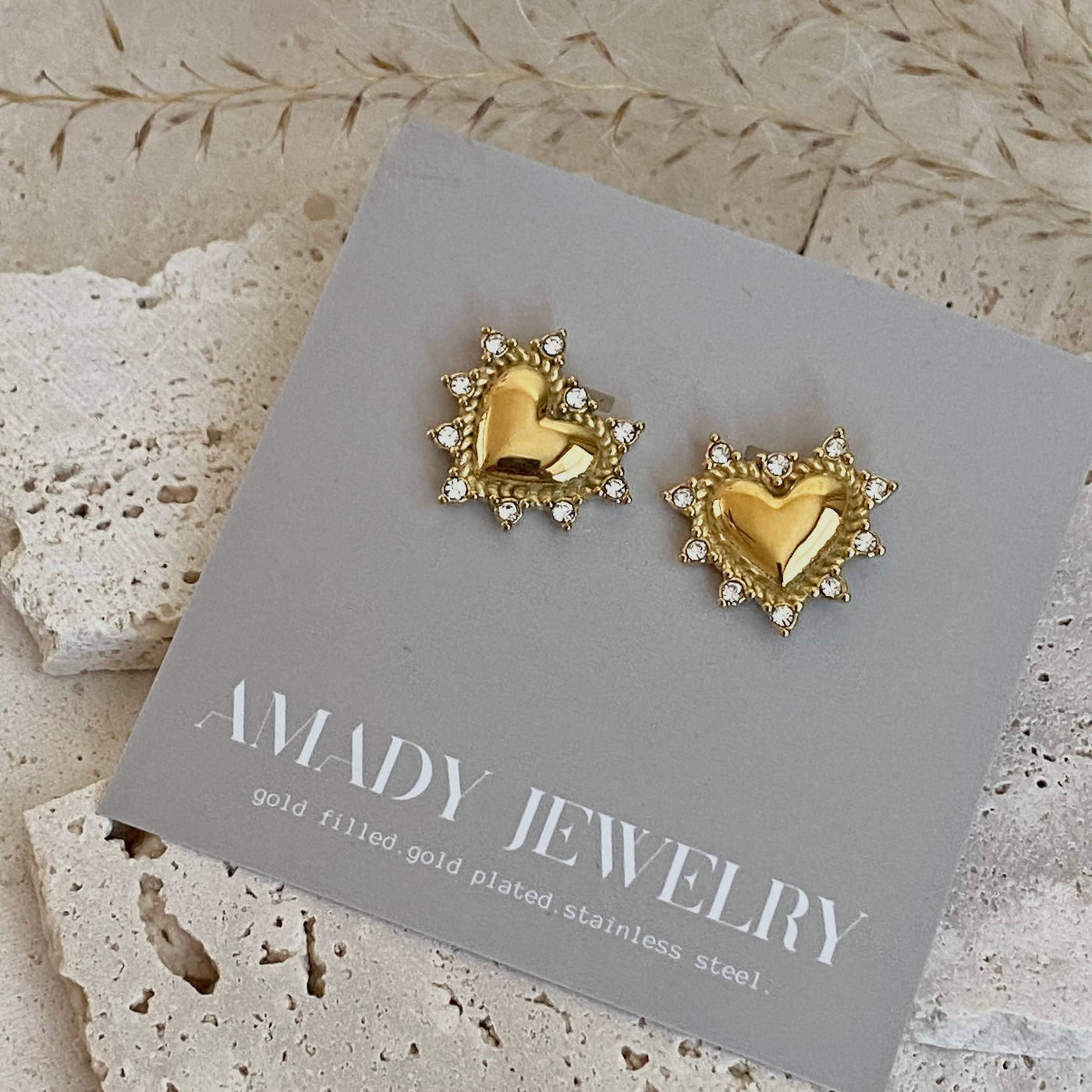 Love Notes Heart Stud Earrings