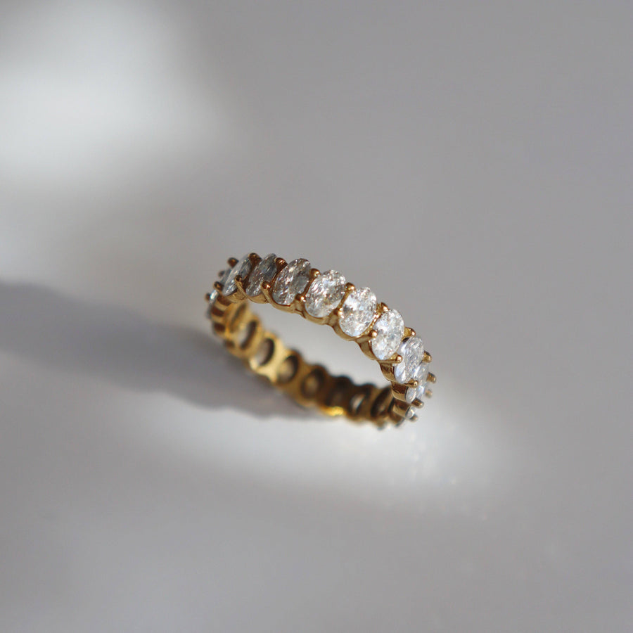 Oval Eternity Cz Ring