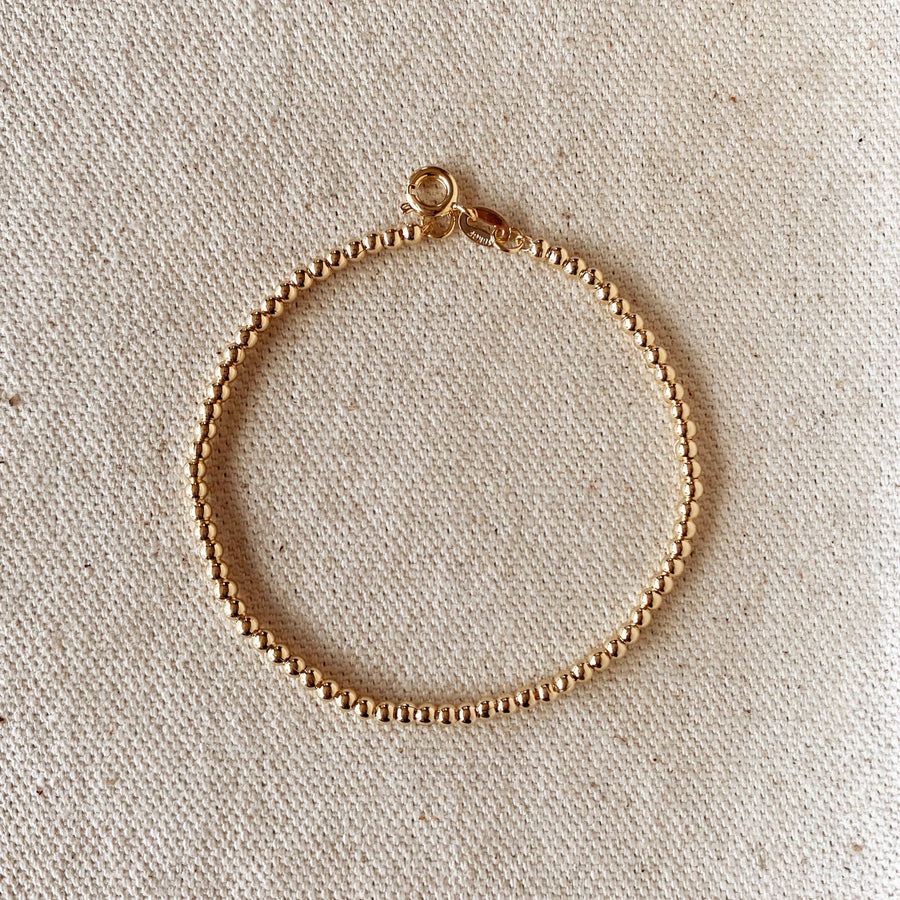 Golden Glow Beaded Bracelet
