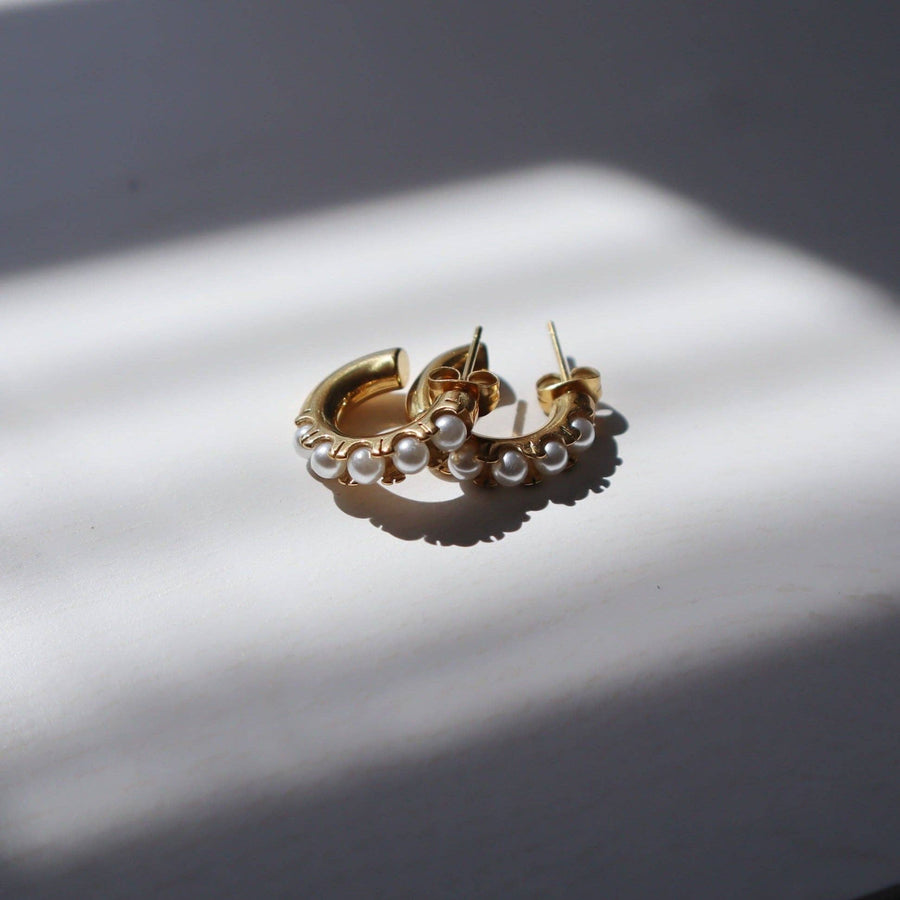 Nori Pearl Hoop Earrings