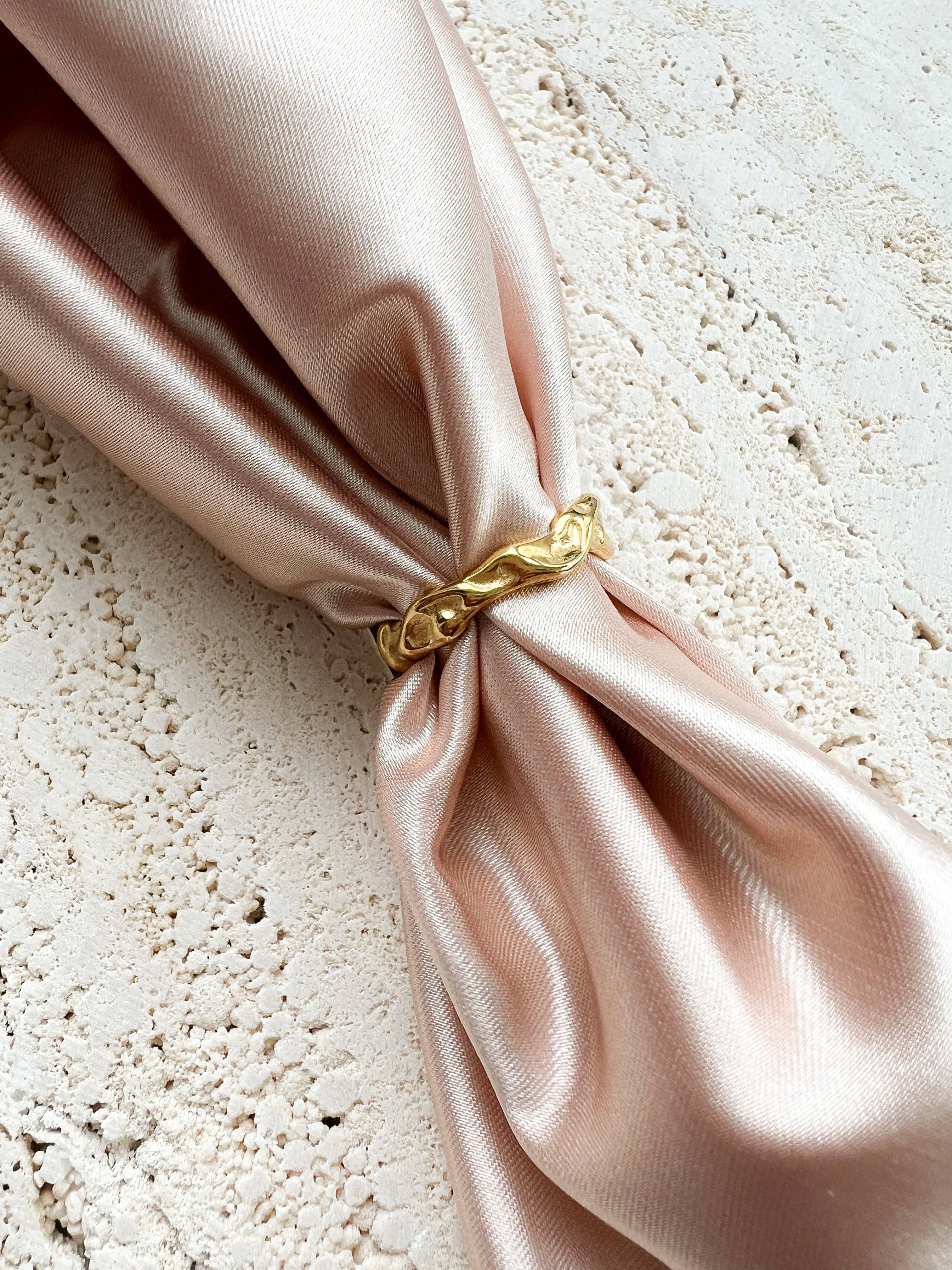 Irregular Ruffled Gold Ring