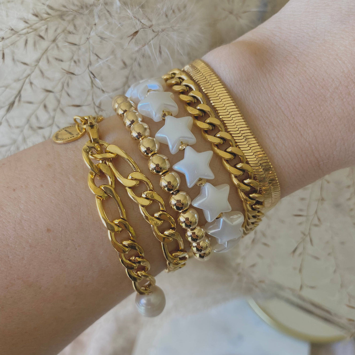 Pearl of My Heart Figaro Bracelet