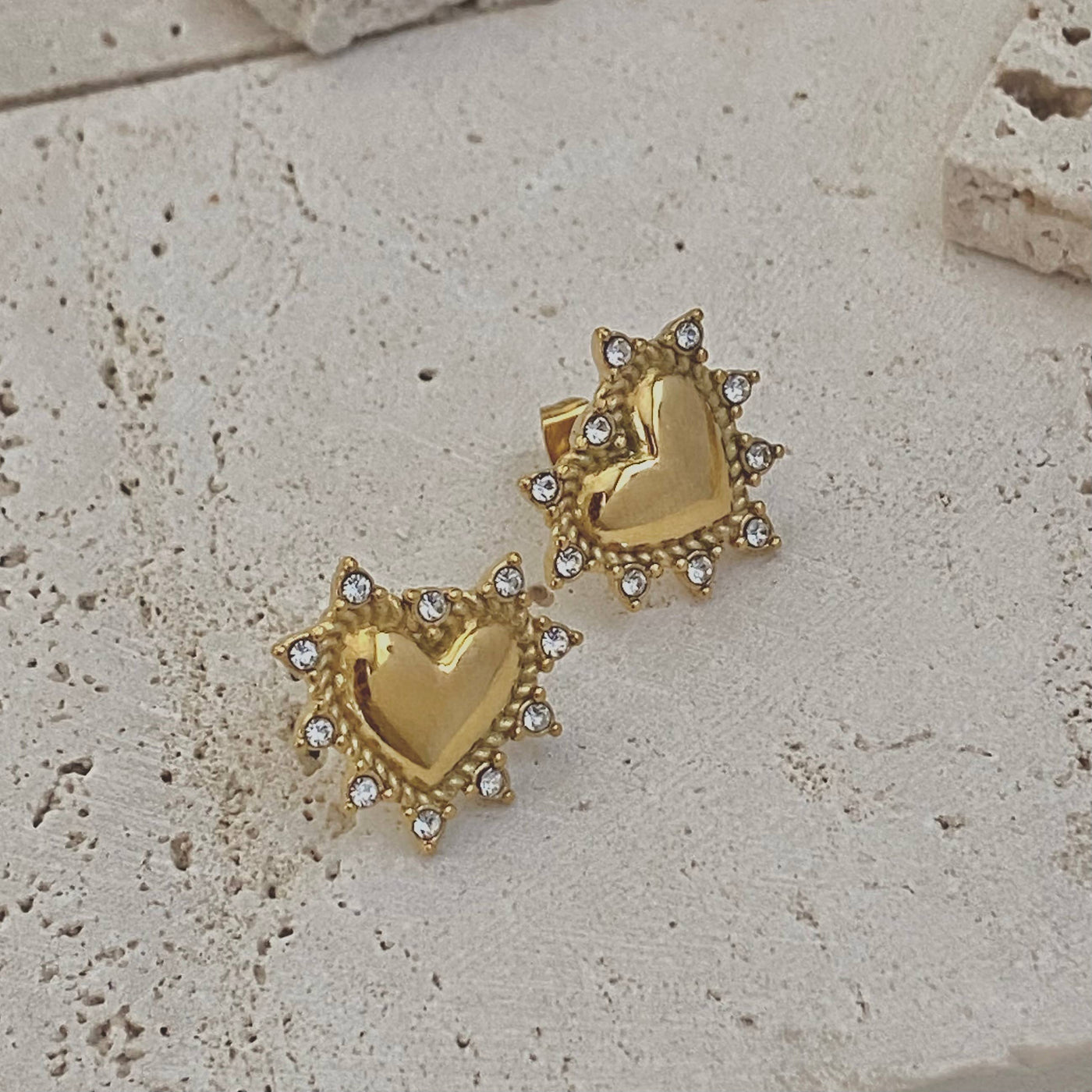 Love Notes Heart Stud Earrings