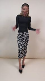 Delilah Floral Midi Skirt