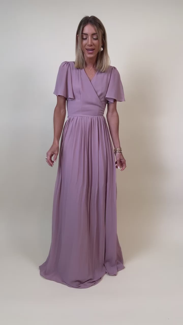 Brigitte Pleated Maxi Dress