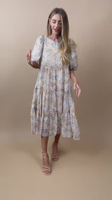 Milani Floral Chiffon Dress