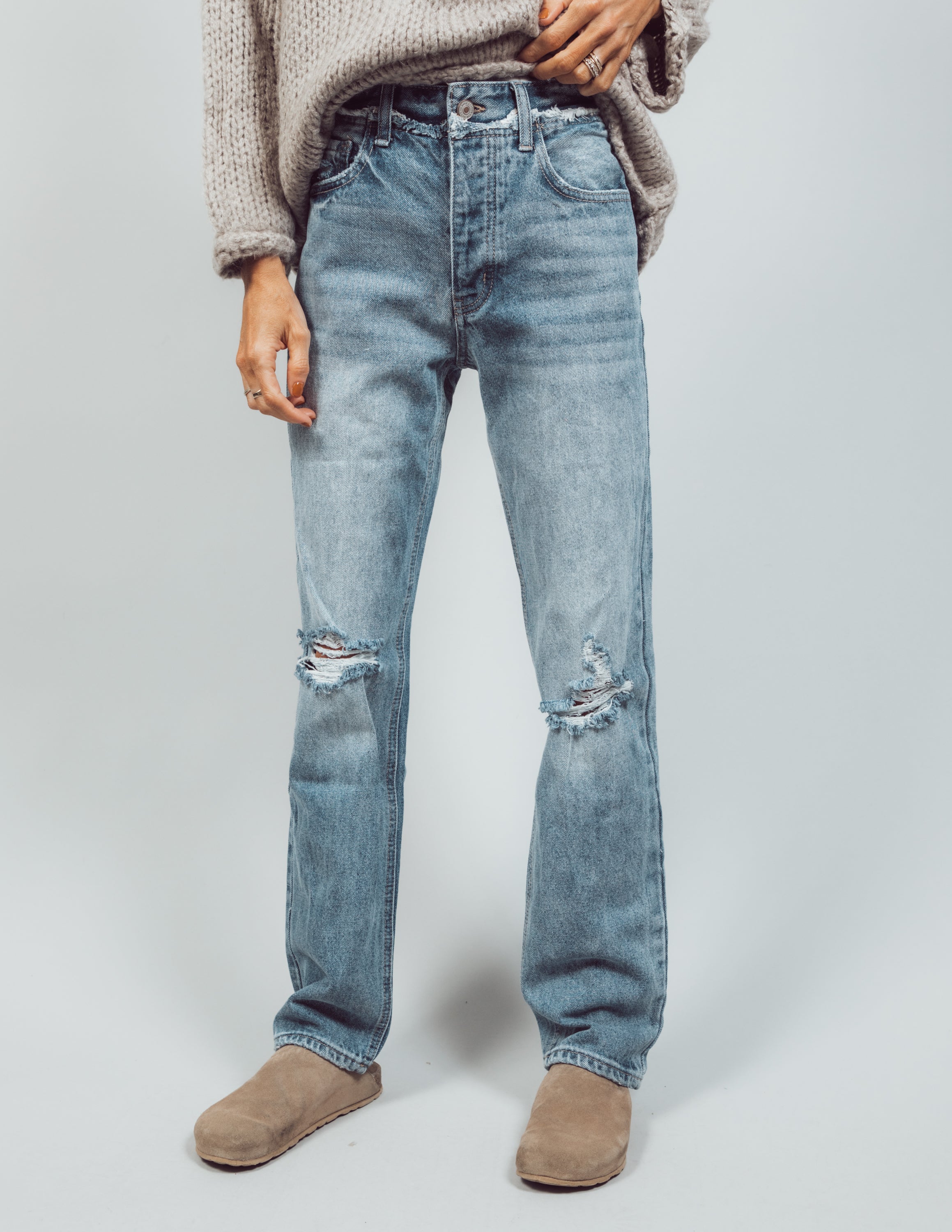 Lavelle Distressed Straight Denim