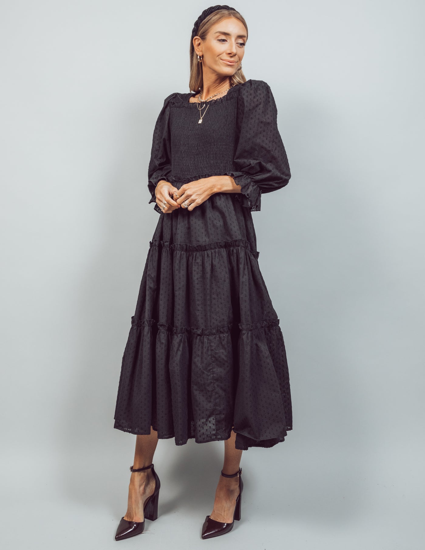 Kippa Textured Midi Dress