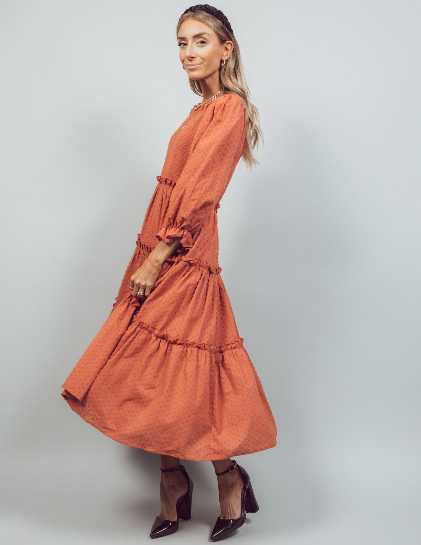 Kippa Textured Midi Dress