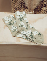 Green Floral Socks