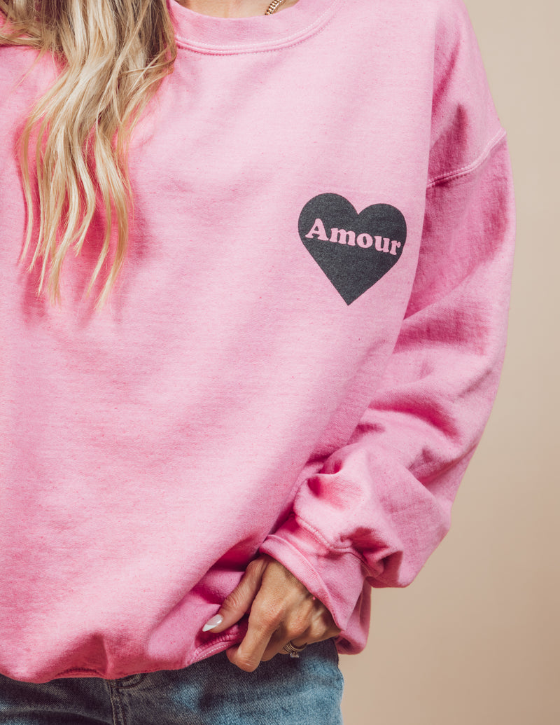 Amour Graphic Oversized Sweatshirt