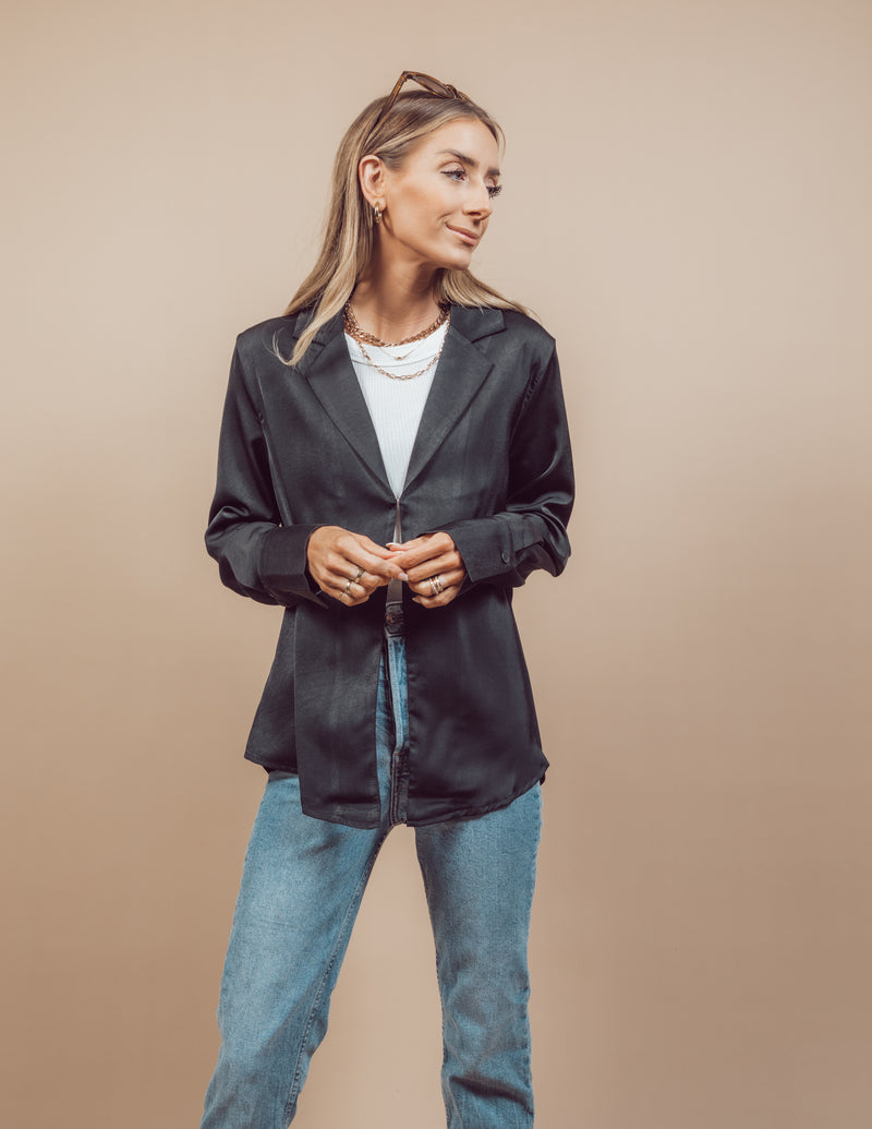 Addie Lapel Long Sleeve Top