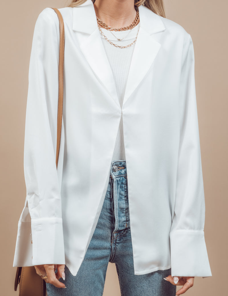 Addie Lapel Long Sleeve Top