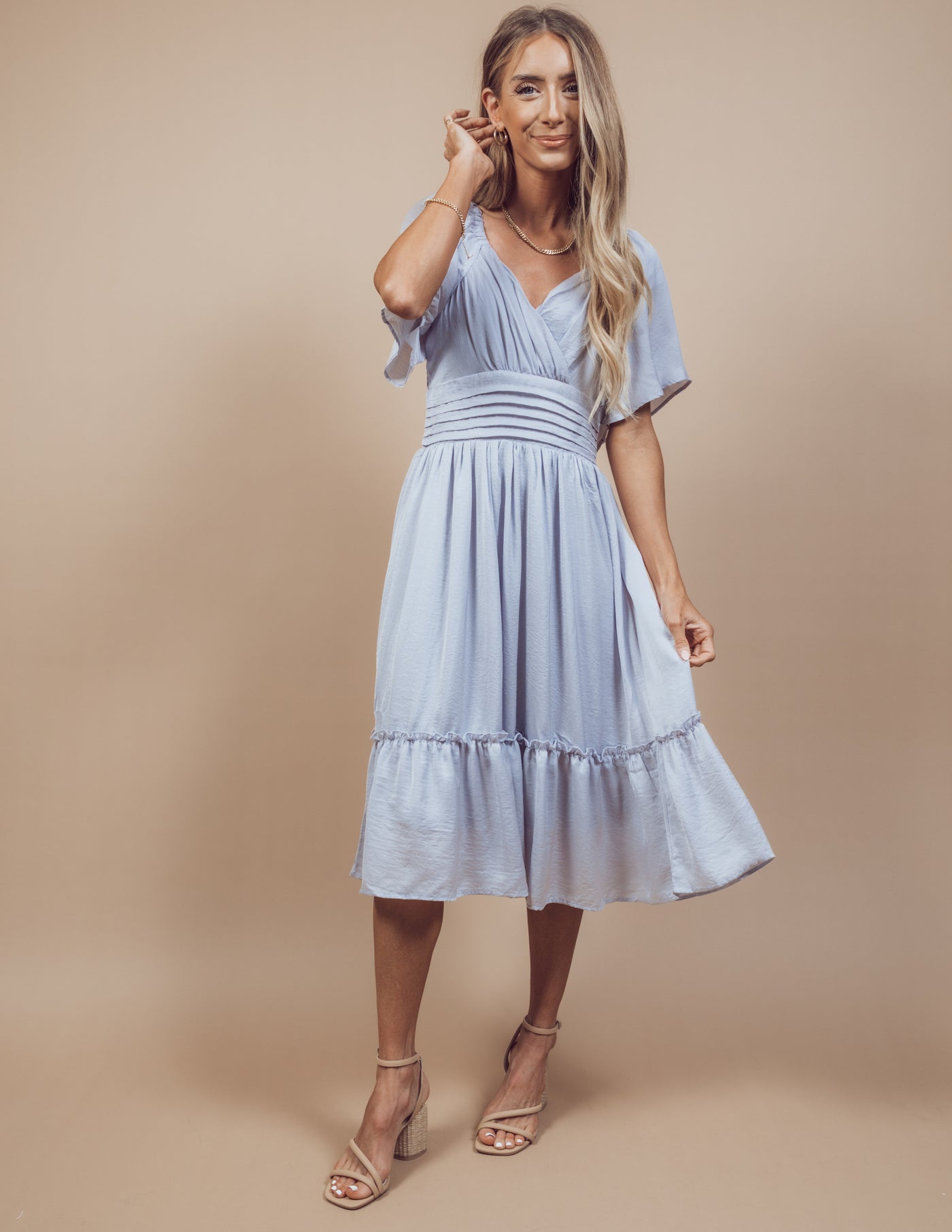 Lepa Satin Midi Dress