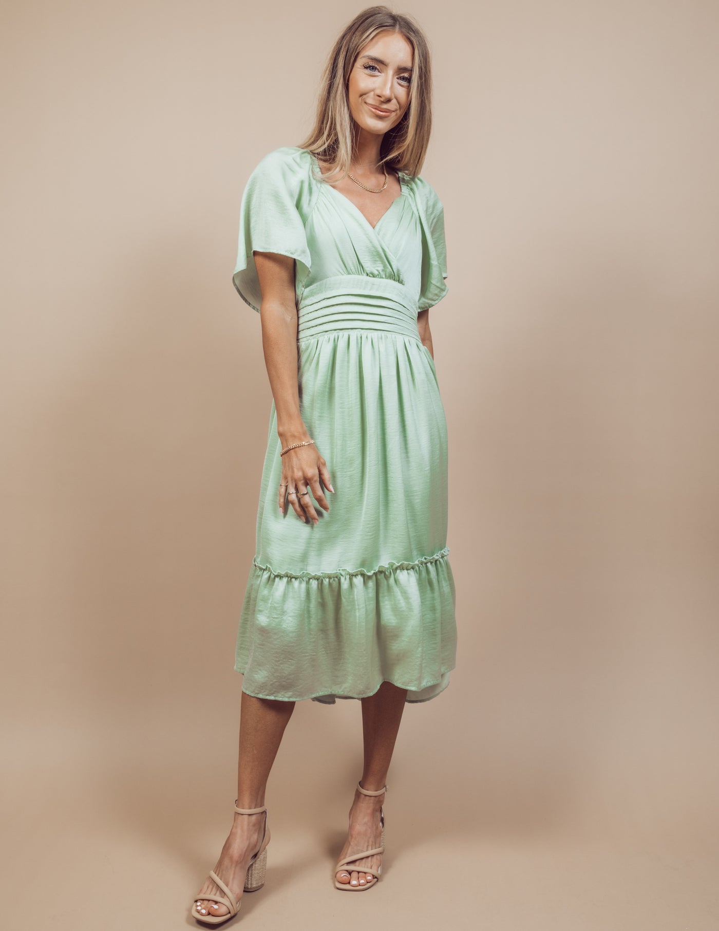 Lepa Satin Midi Dress