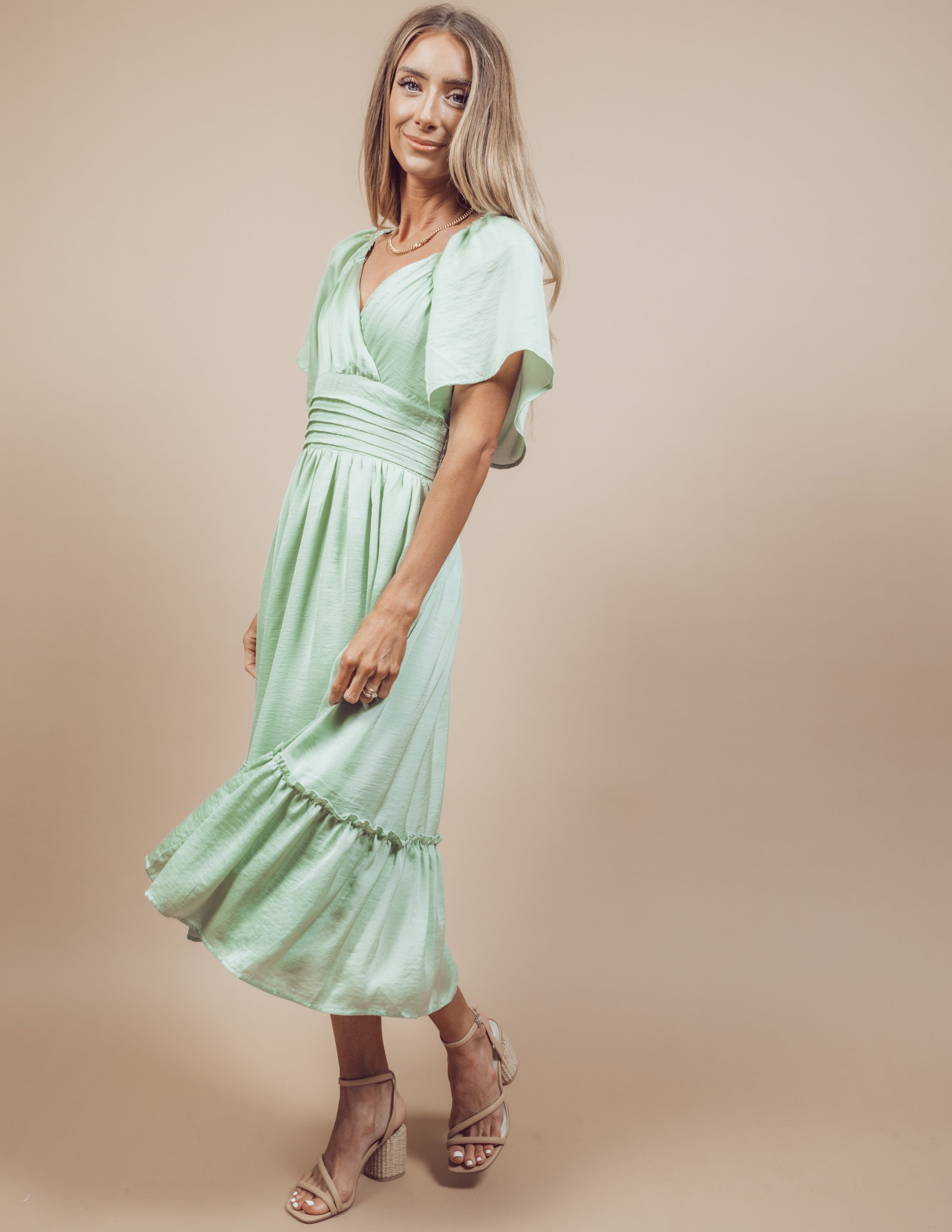 Lepa Satin Midi Dress