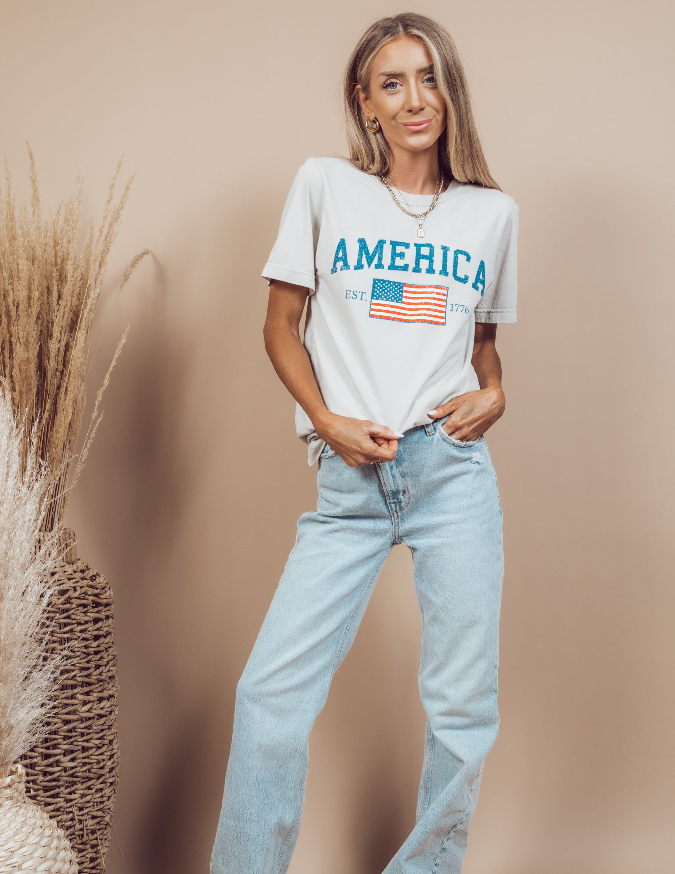 American Flag Graphic Tee