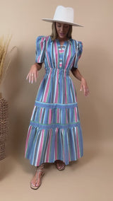 Romina Striped Maxi Dress