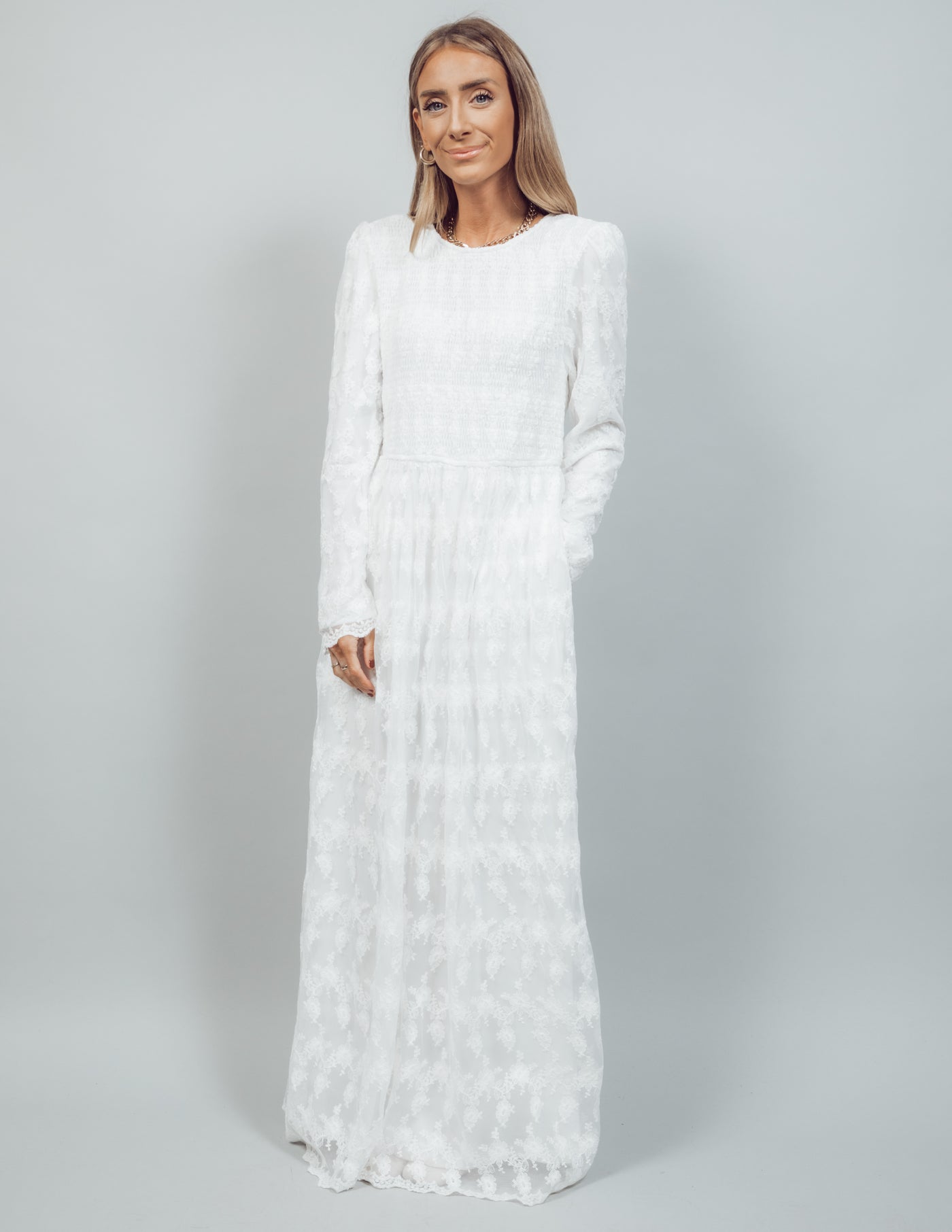 Vida Embroidered White Dress