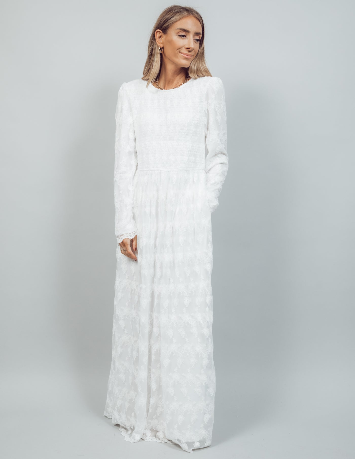 Vida Embroidered White Dress