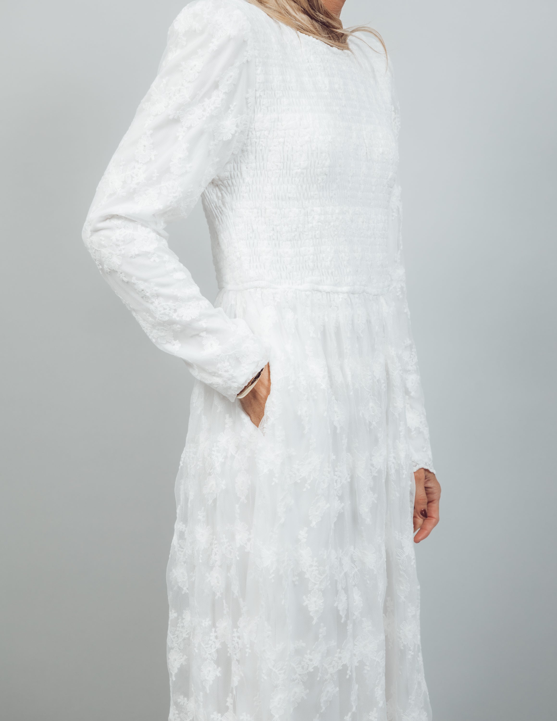 Vida Embroidered White Dress