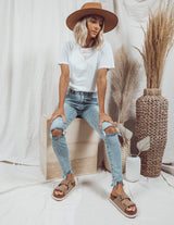 Luna Distressed Skinny Jeans