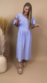 Emmalyn Textured Midi Dress