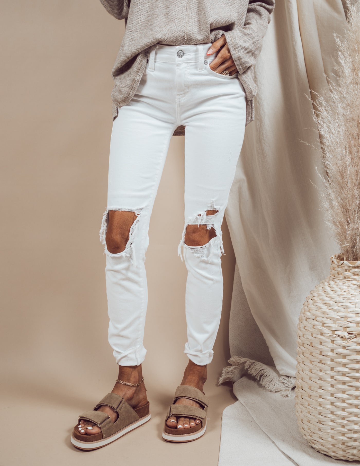 White Smoke Skinny Jeans